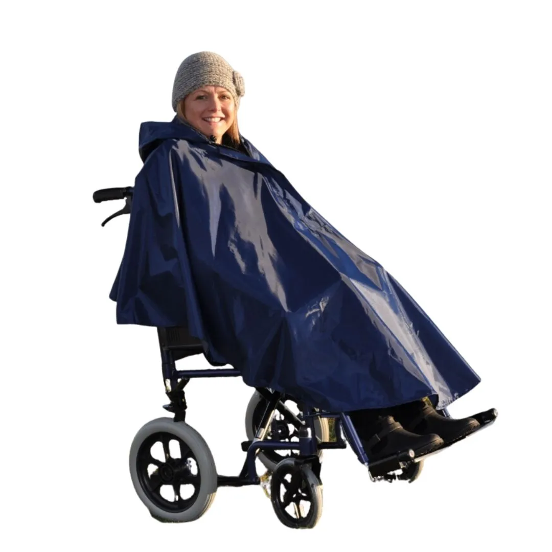 Poncho Chubasquero con Forro para Silla de Ruedas