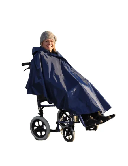 Poncho Chubasquero con Forro para Silla de Ruedas