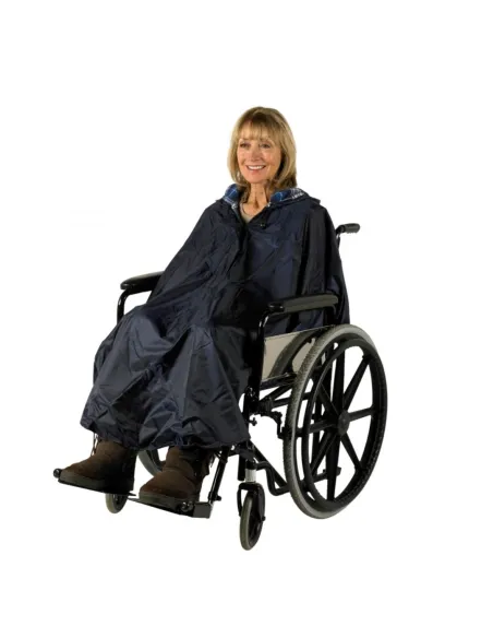 Poncho Chubasquero con Forro para Silla de Ruedas