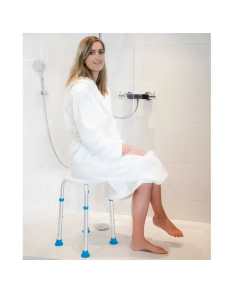 Taburete de Ducha Redondo Atlantis (Montaje Sin Herramientas)
