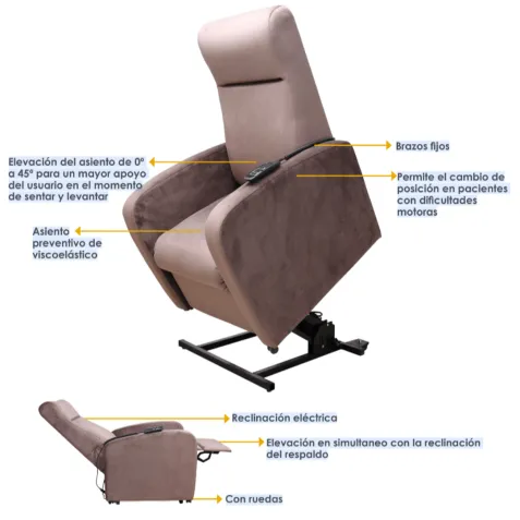 Sillón Relax SOMALI con Elevación