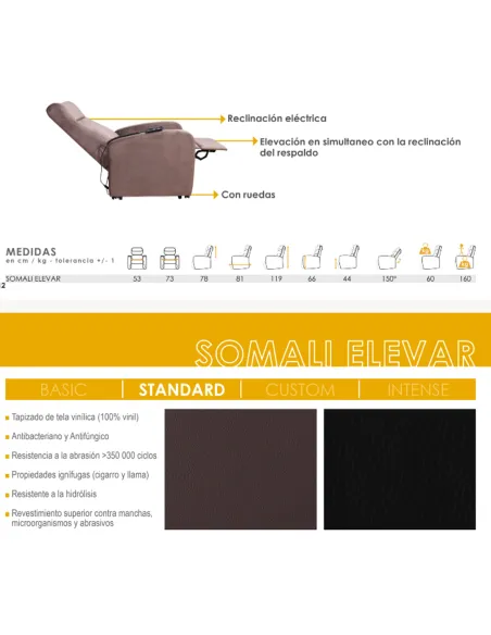 Sillón Relax SOMALI con Elevación