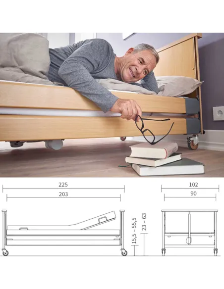 Cama DALI ECON LOW Baja con Elevación por Columna