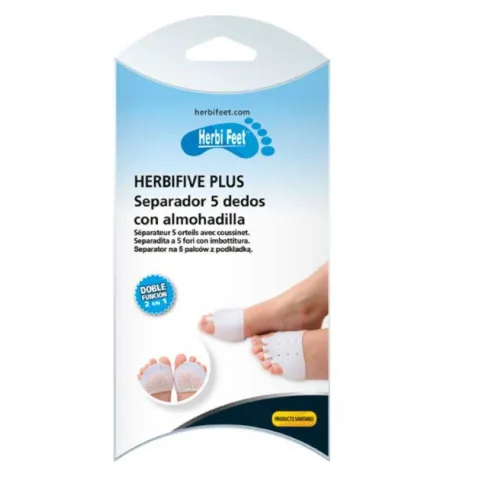 HERBIFIVE PLUS Separador de 5 Dedos con Almohadilla
