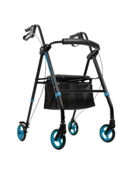 Andador Rollator Elite con Asiento Regulable y Frenos en Maneta
