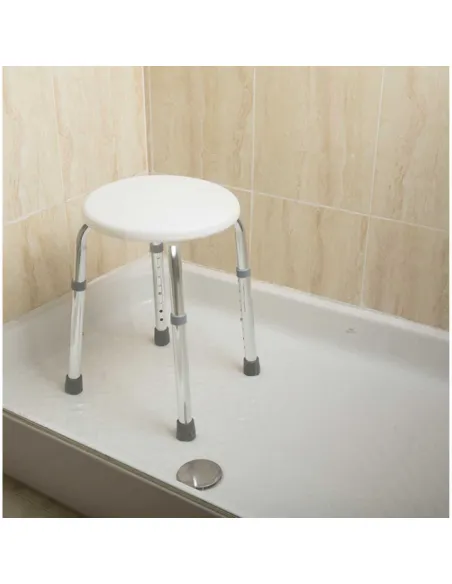 Taburete Banqueta Redondo para Ducha o Bañera