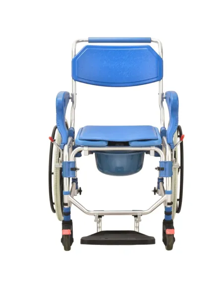 Silla de ruedas para ducha y WC Autopropulsable con reposabrazos abatibles HE200