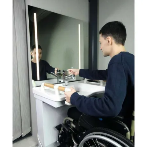 Lavabo con Espejo Regulables en Altura