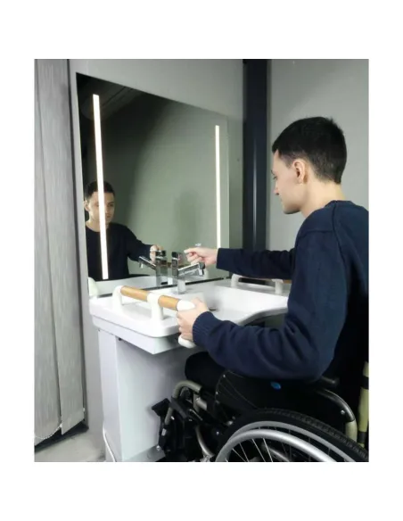 Lavabo con Espejo Regulables en Altura