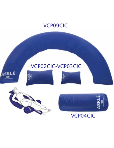 Cojín Posicionador Cilíndrico VCP04CIC con Funda Partículas de plata