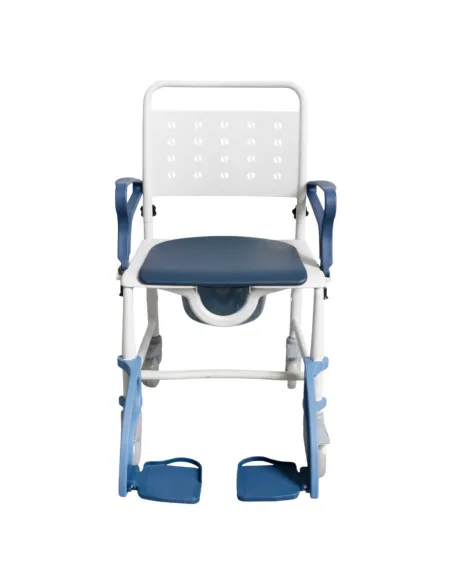 Silla Ducha con ruedas 2 en 1 ruedas traseras de 120 o 600 mm