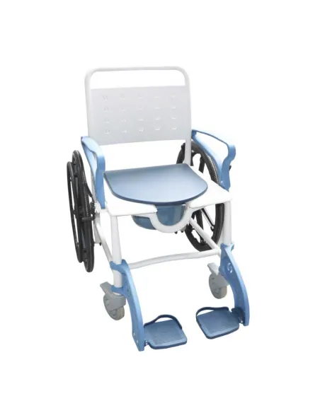 Silla Ducha con ruedas 2 en 1 ruedas traseras de 120 o 600 mm