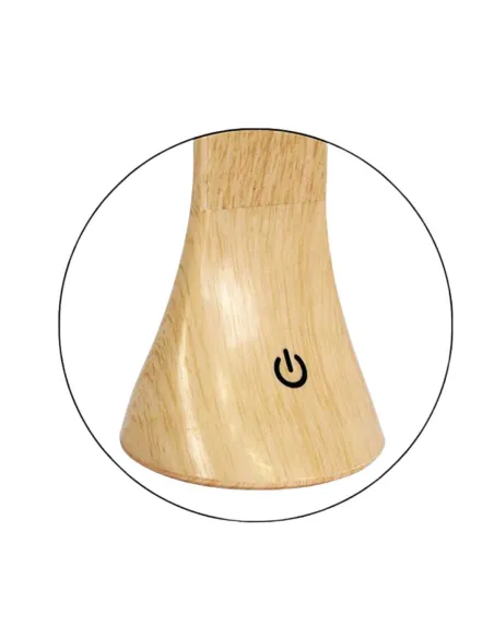 Lampara Táctil y Plegable de Madera con 3 Niveles de Intensidad