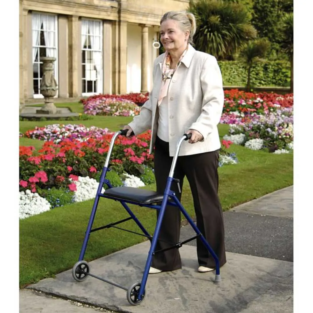 Andador Plegable 2 Ruedas  y Asiento CLÁSICO