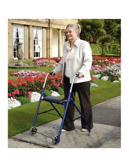 Andador Plegable 2 Ruedas  y Asiento CLÁSICO