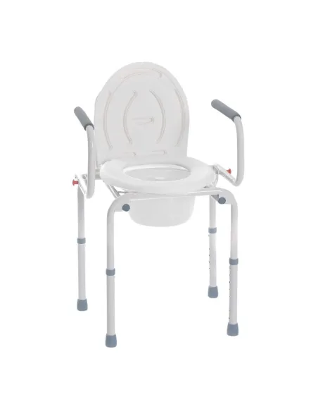 Silla Ducha y Wc 4 en 1 con Reposabrazos Abatibles Hasta 130 Kg