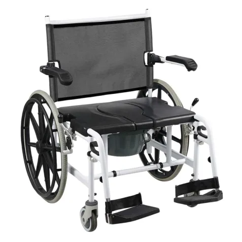Silla Bariátrica para ducha y Wc hasta 200 Kg con Ruedas...