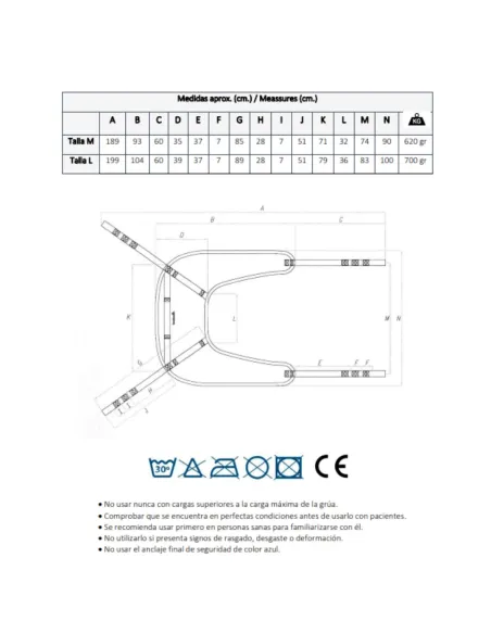 Grúa de Traslado POWERLIFT 150 Tecnimoem con Arnés