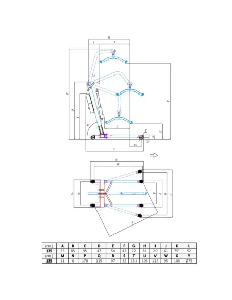 Grúa de Traslado POWERLIFT 135 MINI Tecnimoem con Arnés