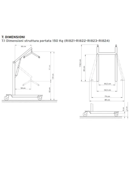 Grúa de Traslado Eléctrica MUEVO Hasta 150 kg con Arnés
