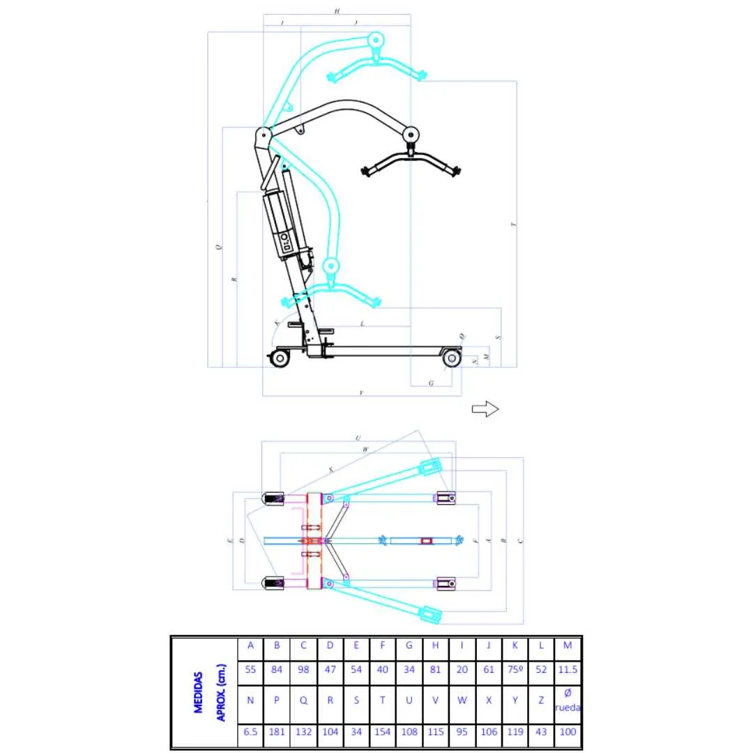 Grúa de Traslado POWERLIFT 150 Plegable...