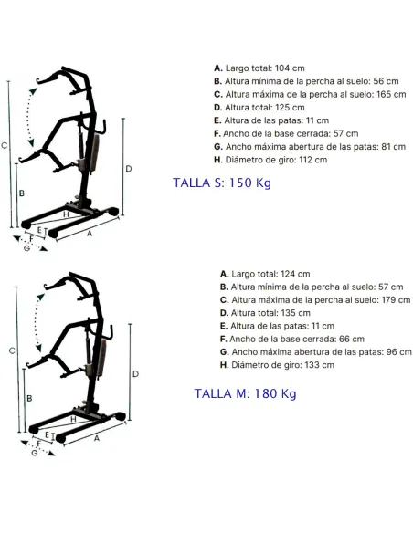 Grua de Traslado FLY 3 COMPACT o STANDARS o BARIÁTRICA