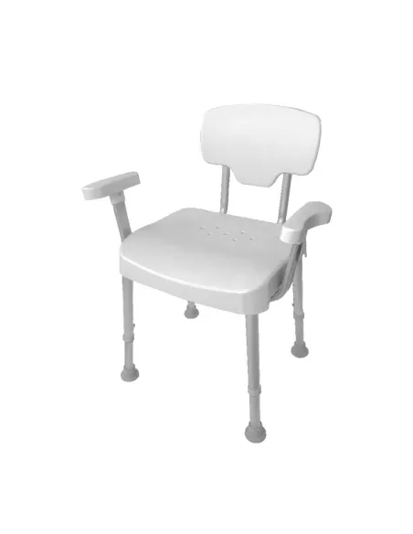 Silla de Ducha XL con Respaldo y Reposabrazos