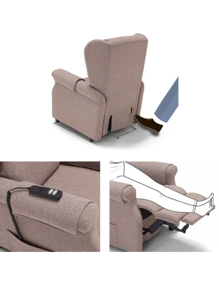 Sillón Elevador Relax VANITY con 2 Motores y Reposabrazos Extraibles
