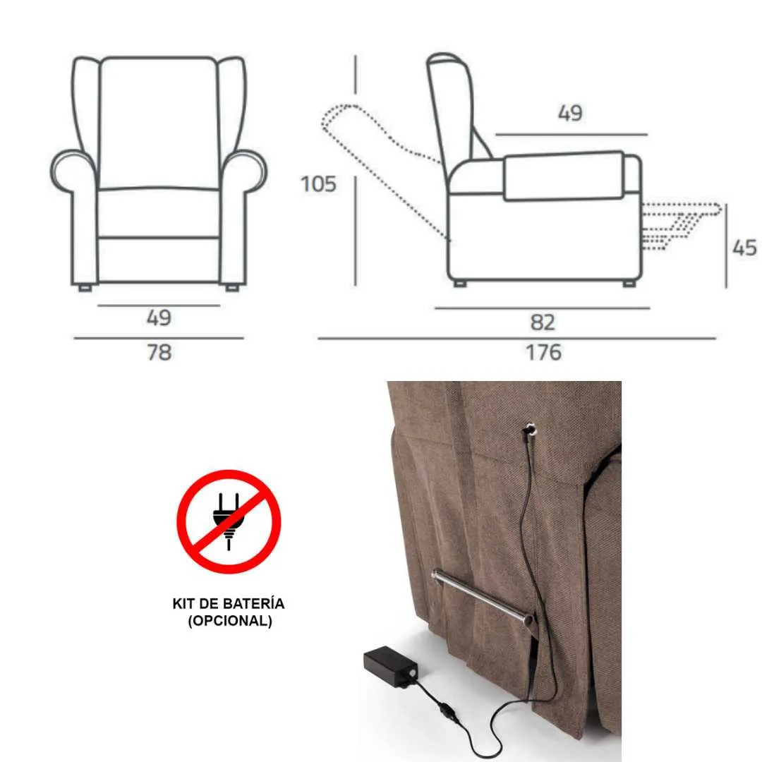 Sillón Elevador Relax VANITY con 2 Motores y...
