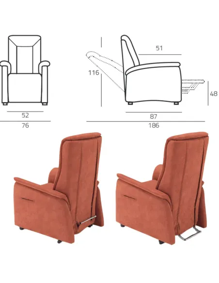 Sillón Elevador Relax GALA con 2 Motores