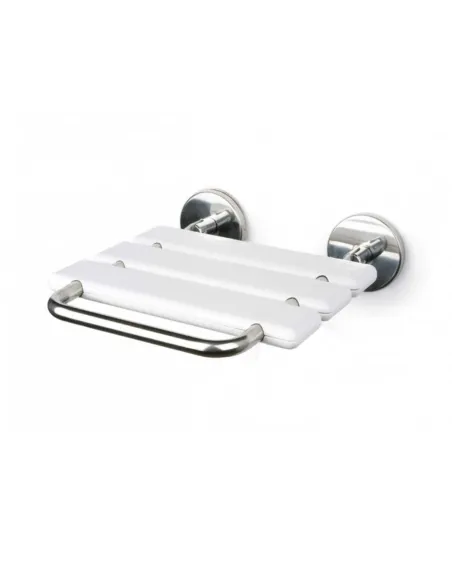 Asiento Ducha Abatible con Listones ABS y Acero Inoxidable