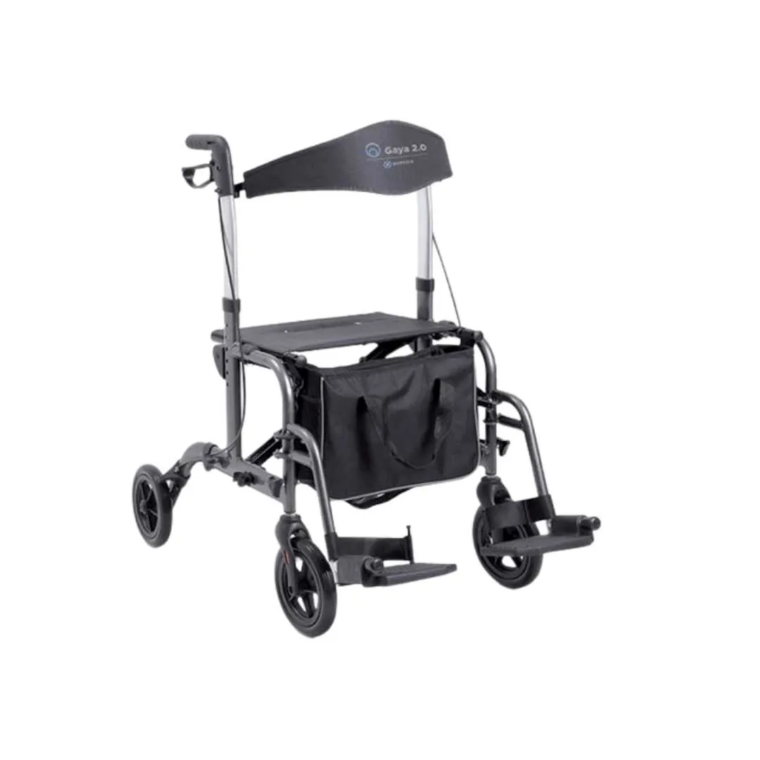 Andador Rollator Silla de Traslado Plegable...