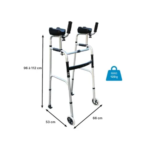 Andador con Ruedas y Soporte de Antebrazos 2