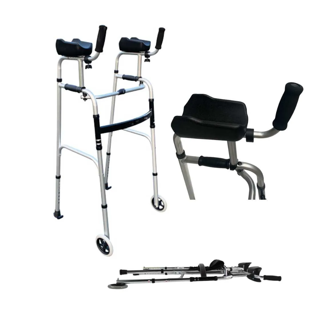 Andador con Ruedas y Soporte de Antebrazos