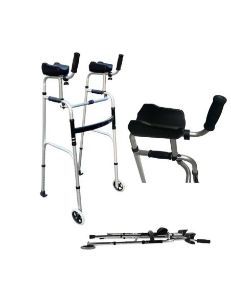 Andador con Ruedas y Soporte de Antebrazos