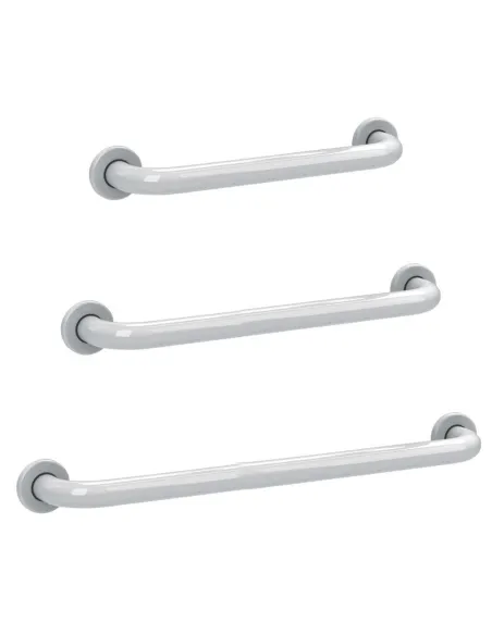 Asidero Baño Recto LIGURIA ATLANTIS de Acero Revestido Blanco (3 Medidas)