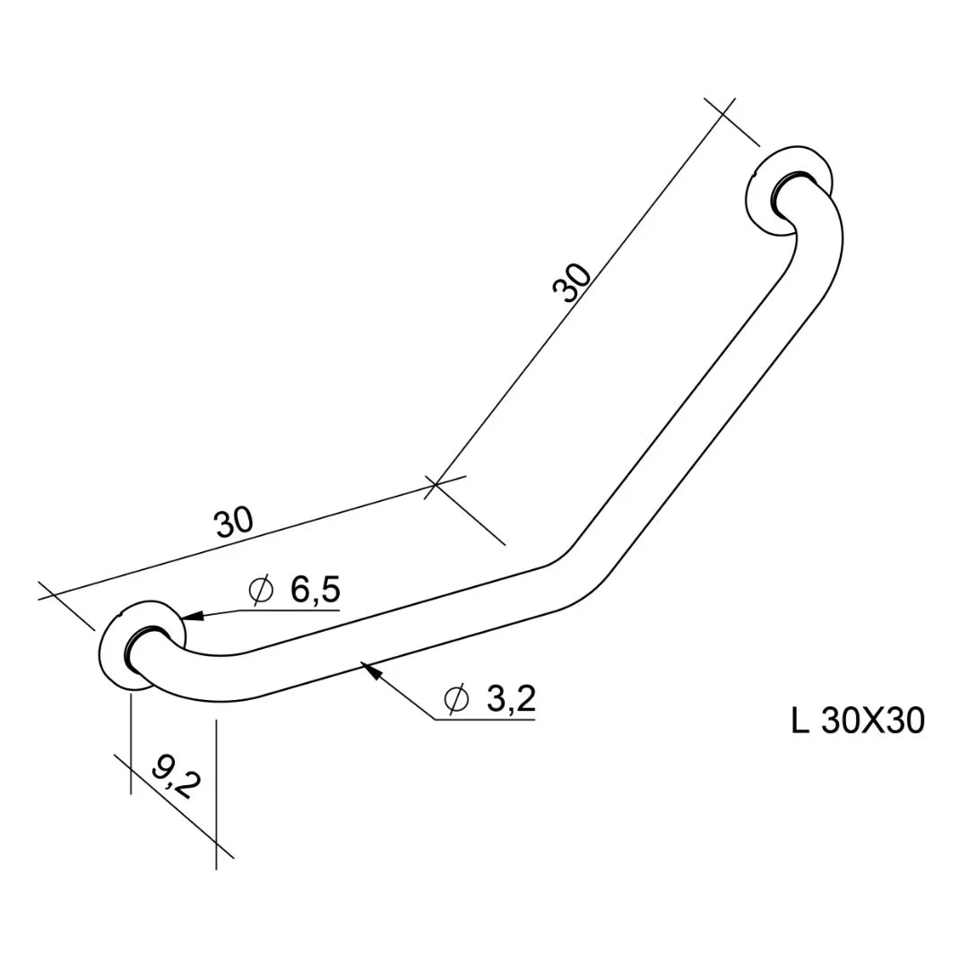 Asidero Baño Angular 135º LIGURIA ATLANTIS...