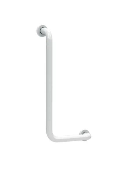 Asidero Baño Angular 90º LIGURIA ATLANTIS 60+30 de Acero Revestido Blanco