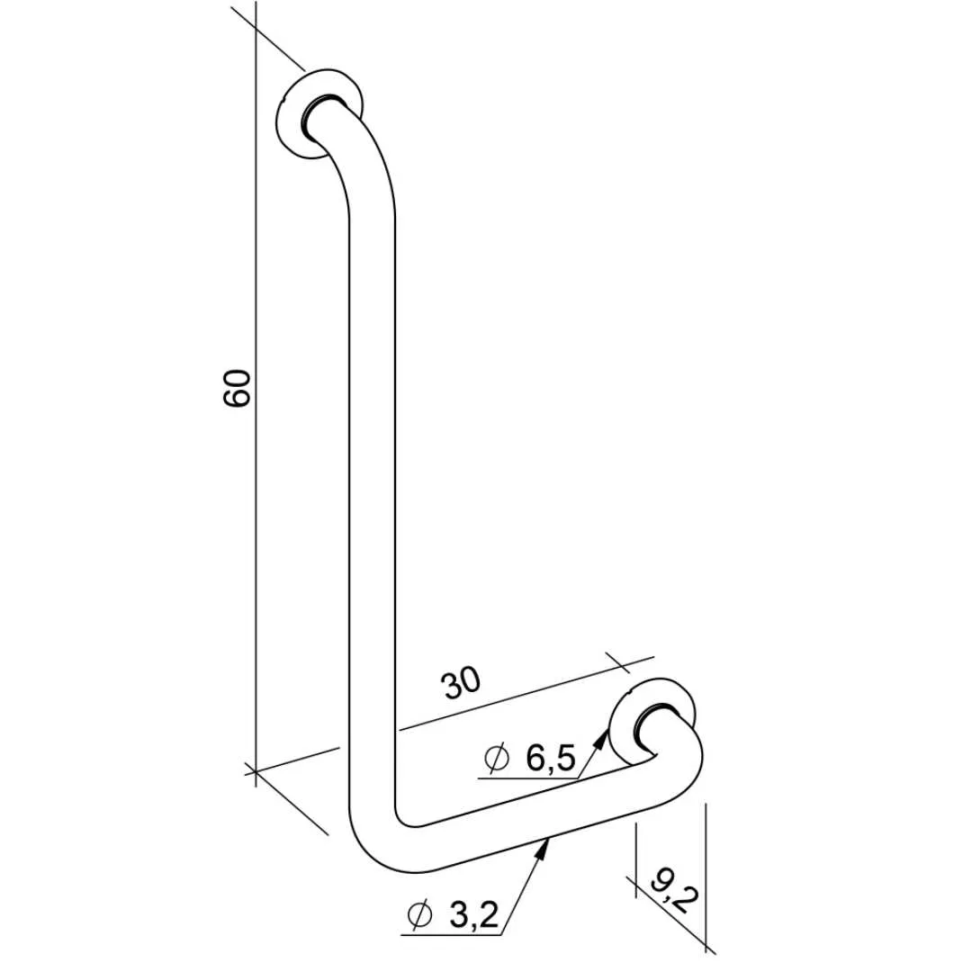 Asidero Baño Angular 90º LIGURIA ATLANTIS 60+30...