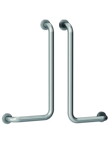 Asidero Baño Angular 90º LIGURIA ATLANTIS 60+30 de Acero Inoxidable