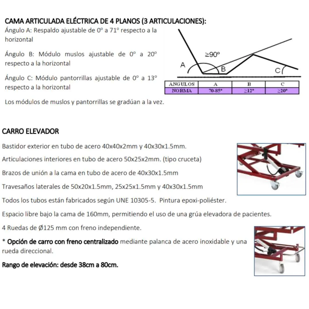 Cama Articulada RECOM PLUS Tecnimoem
