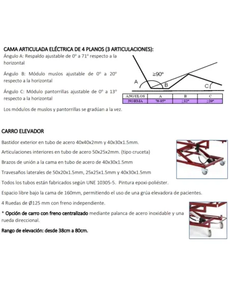 Cama Articulada RECOM PLUS Tecnimoem