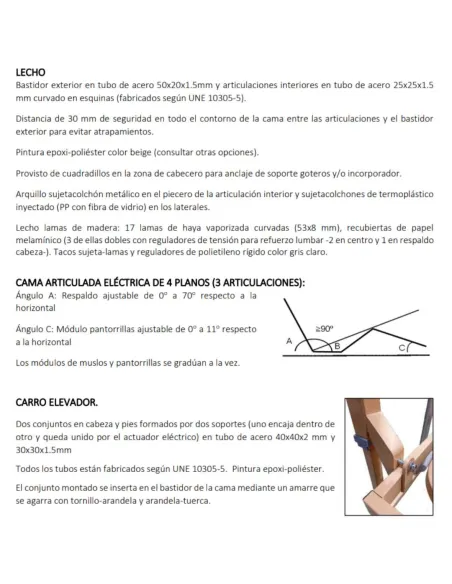 Cama Articulada Eléctrica Teide de Cota Cero con Trend y Antitrend