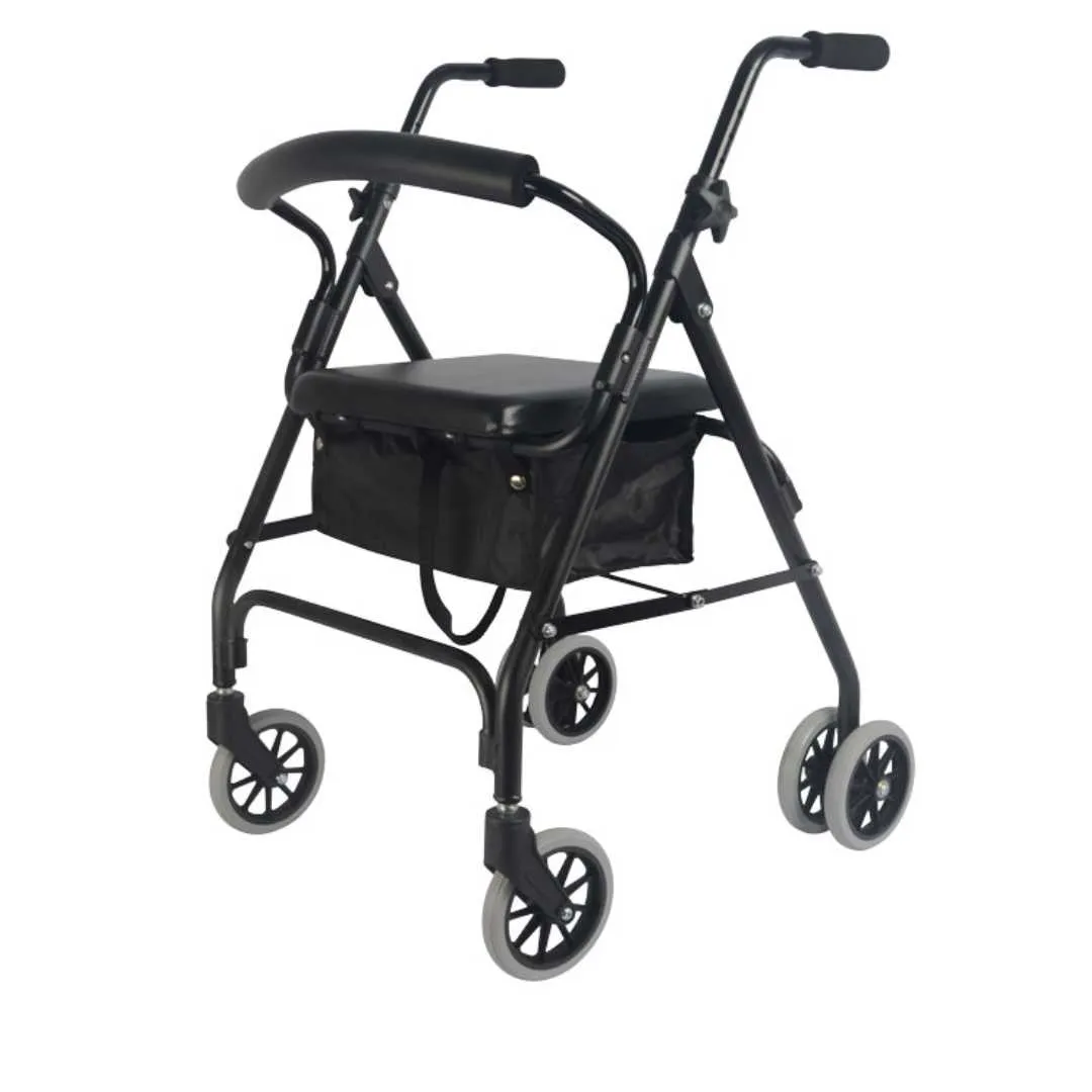 Andador Rollator de Aluminio de 6 Ruedas con freno de presión