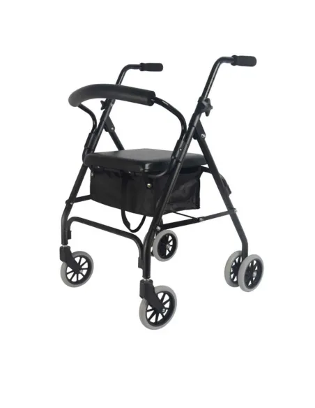 Andador Rollator de Aluminio de 6 Ruedas con freno de presión