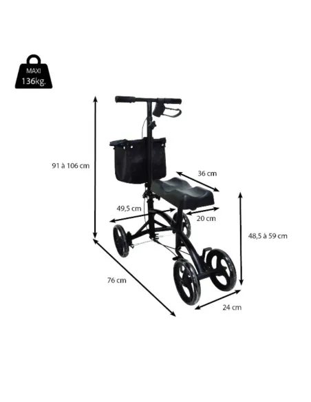 Andador de Rodilla hasta 135 Kg