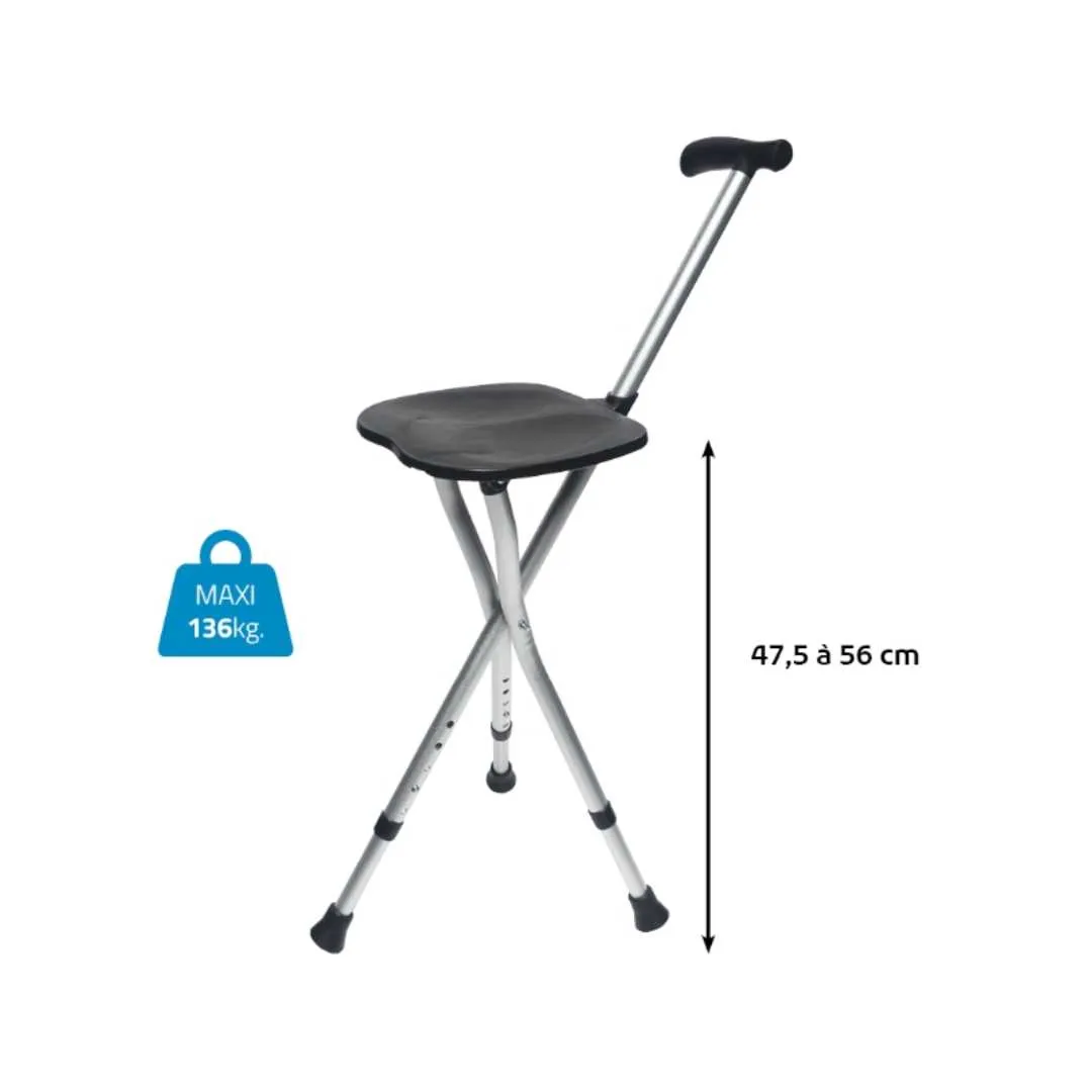 Bastón Asiento Plegable hasta 136 Kg