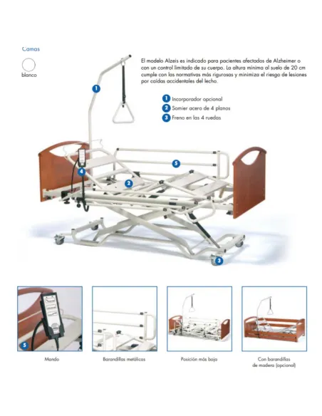 Cama Articulada ALZEIS con Carro Elevador Vermeiren