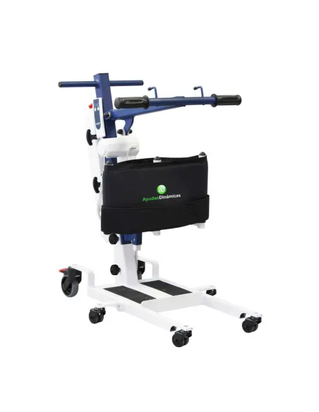 Grúa de Bipedestación y traslado WAY UP BLUE con Arnés