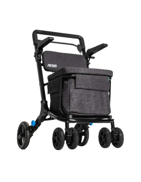 Andador Carro de Compra XL FORUM con Doble Cesta y Reposabrazos
